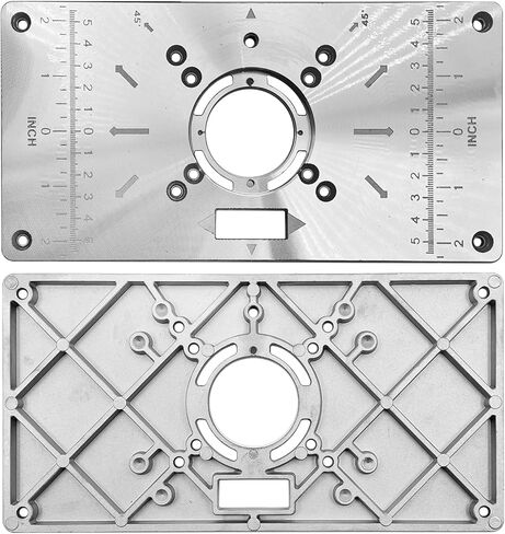لوحة إدخال طاولة التوجيه QYQRQF، لوحة توجيه من الألومنيوم لطاولة النجارة، لوحة تركيب، أدوات خشبية، آلة طحن وتشذيب مع ملحقات (أحمر) in Kuwait