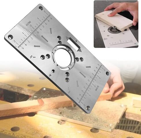 لوحة إدخال طاولة التوجيه QYQRQF، لوحة توجيه من الألومنيوم لطاولة النجارة، لوحة تركيب، أدوات خشبية، آلة طحن وتشذيب مع ملحقات (أحمر) in Kuwait