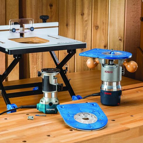 Compact Router Insert Plate Kit for Convertible Benchtop Router Table - Easy Router Access Woodworking Tools w/Pre-Drilled Holes - Compact Tool Kit Fits Porter Cable, Bosch, Dewalt, & More in Kuwait