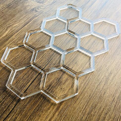 Honeycomb Template, Clear Acrylic Template, Woodworking Router Template for Making Charcuterie Boards in Saudi Arabia