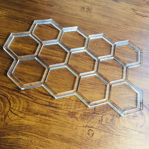 Honeycomb Template, Clear Acrylic Template, Woodworking Router Template for Making Charcuterie Boards in Saudi Arabia
