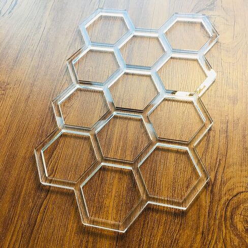 Honeycomb Template, Clear Acrylic Template, Woodworking Router Template for Making Charcuterie Boards in Saudi Arabia