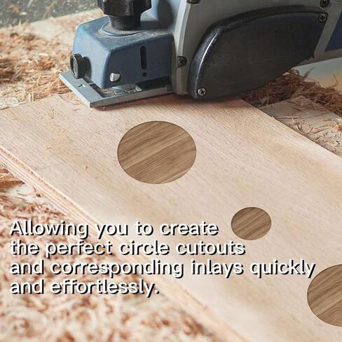 Pack of 4 Circle Inlay Template Set Router Templates for Woodworking,Router Jig Templates Decorative Templates in Saudi Arabia