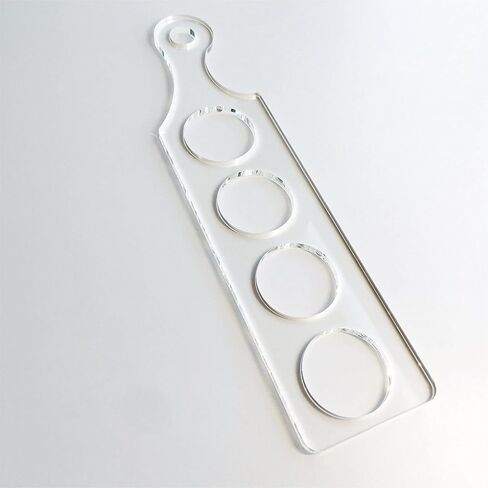Clear Acrylic Flight Paddle Template, Woodworking Router Template, Modern Beer Flight Template in Saudi Arabia