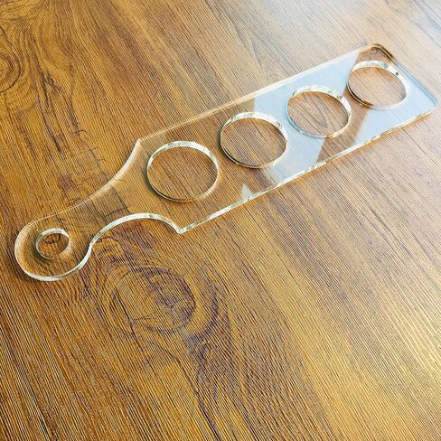 Clear Acrylic Flight Paddle Template, Woodworking Router Template, Modern Beer Flight Template in Saudi Arabia