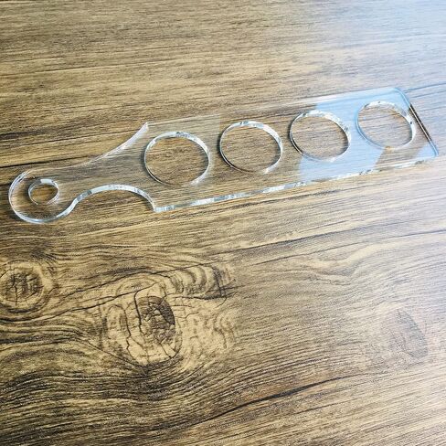 Clear Acrylic Flight Paddle Template, Woodworking Router Template, Modern Beer Flight Template in Saudi Arabia