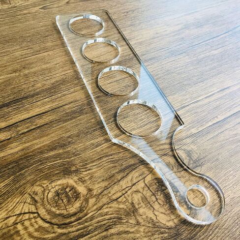 Clear Acrylic Flight Paddle Template, Woodworking Router Template, Modern Beer Flight Template in Saudi Arabia