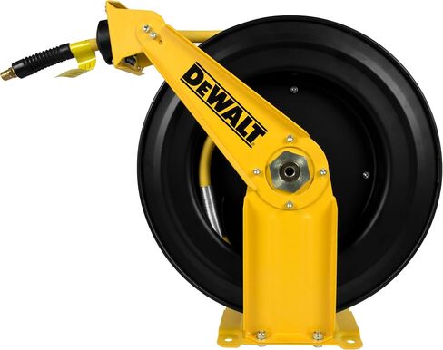 DeWalt DXCM024-0343 Double Arm Hose Reel with 3/8" x 50’ Premium Rubber Hose & Goodyear 6' x 3/8" Rubber Whip Hose Yellow 250 PSI in Saudi Arabia