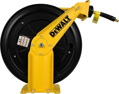 DeWalt DXCM024-0343 Double Arm Hose Reel with 3/8" x 50’ Premium Rubber Hose & Goodyear 6' x 3/8" Rubber Whip Hose Yellow 250 PSI in Saudi Arabia