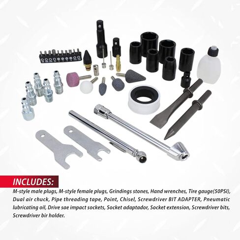 مجموعة ادوات الهواء الاحترافية من ميلتون EX5005KIT 50 قطعة in Kuwait