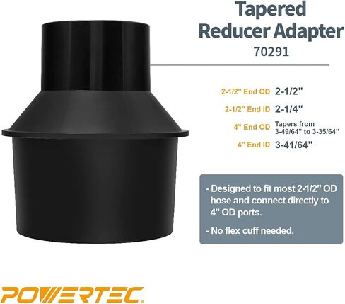 POWERTEC 70136 خرطوم 4 بوصة إلى مخفض خرطوم مخروطي 2-1/2 بوصة in Kuwait