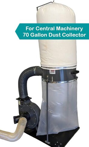 Harbor Freight Dust Collector Bags for Central Machinery 70 Gallon Dust Collector | 5 Pack | Made in USA in Saudi Arabia
