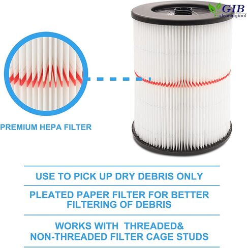 17816 Filter for Craftsman Shop Vac Filters 9-17816 Replacement for Craftsman Vacuum Filters Wet Dry Vac Filter fit 5/6/8/12/16 Gallon and Larger Vacuum Cleaner 2 Pack in Saudi Arabia
