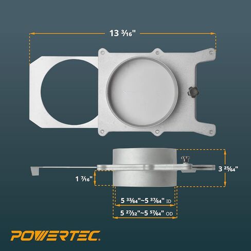 POWERTEC 70227 بوابة الانفجار مقاس 6 بوصات لمجمع الغبار وتركيبات تجميع الغبار in Kuwait
