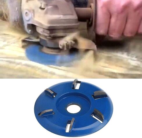 AALINE Wood Carving Tools Wood Cutting Disc Angle Grinder Tungsten Steel Blade Cutter for Carpentry Wood Carving (6 Tooth Blue arc) in Saudi Arabia