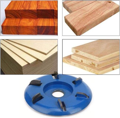 AALINE Wood Carving Tools Wood Cutting Disc Angle Grinder Tungsten Steel Blade Cutter for Carpentry Wood Carving (6 Tooth Blue arc) in Saudi Arabia