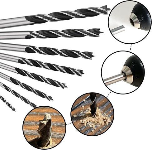 COMOWARE Long Drill Bit - 3/8 in. x 12 in. Extra Length Aircraft Black Oxide Drill Bit for Wood, Plastic, Aluminum, PVC in Saudi Arabia