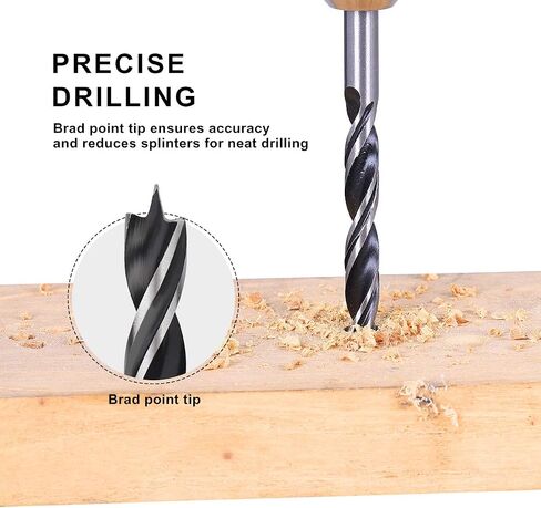 COMOWARE Long Drill Bit - 3/8 in. x 12 in. Extra Length Aircraft Black Oxide Drill Bit for Wood, Plastic, Aluminum, PVC in Saudi Arabia