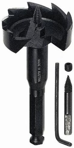 Fisch Self-Feeding Drill Bit (4-5/8") - Heavy-Duty Wood Drill Bits with 2 Cutting Edges and Non-Clogging Design for Quick, Precise Holes without Burning - FSB-094821 - Made from Forged, Heat Treated Steel in Saudi Arabia
