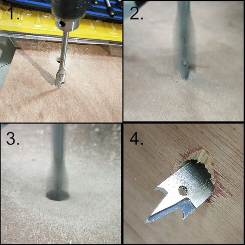 COMOWARE Spade Drill Bit Set- Paddle Flat Bits, Hole Cutter, Titanium Coating, Carbon Steel, Woodworking, 6-Pieces, 3/8"-1" in Saudi Arabia