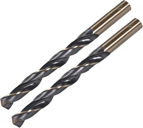 uxcell 2pcs Straight Shank Twist Drill Bits 6mm Gold Titanium & Black Nitride Coated High Speed Steel (HSS) 4341 with 6mm Shank for Stainless Steel Alloy Metal Plastic Wood in Saudi Arabia