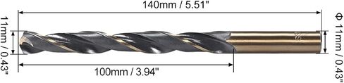 uxcell 2pcs Straight Shank Twist Drill Bits 6mm Gold Titanium & Black Nitride Coated High Speed Steel (HSS) 4341 with 6mm Shank for Stainless Steel Alloy Metal Plastic Wood in Saudi Arabia