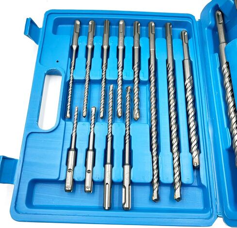 10 Pieces Carbide-Tipped SDS-Plus Rotary Hammer Drill Bit Set for Concrete，Brick,Block,Stone,Masonry in Saudi Arabia