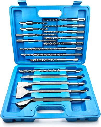10 Pieces Carbide-Tipped SDS-Plus Rotary Hammer Drill Bit Set for Concrete，Brick,Block,Stone,Masonry in Saudi Arabia