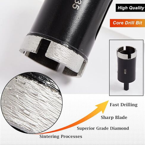 منشار ثقب خرساني مقاس 1 بوصة من DaduoRi لقمة ثقب ماسية للبناء مع عمق قطع 2 بوصة، لكتلة خرسانية من الطوب الحجري والرخام والجرانيت، للاستخدام الرطب أو الجاف، 25 مم in Kuwait