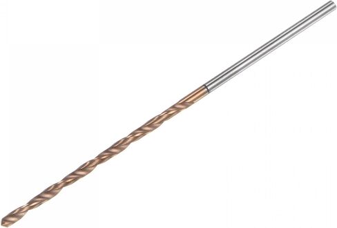 uxcell Twist Drill Bit, 2.7mm Titanium Coated Solid Tungsten Carbide K35 Straight Shank 100mm Long Length for Drilling Stainless Steel Alloy Steel in Saudi Arabia