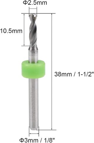 uxcell PCB Drill Bits 1.25mm Tungsten Carbide Rotary Tool Jewelry CNC Engraving Print Circuit Board Micro Drill Bits 1/8 Inch Shank 5 Pcs in Kuwait