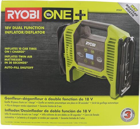 RYOBI 18V ONE+ DUAL FUNCTION Battery Powered INFLATOR/DEFLATOR. (Tool only). in Kuwait