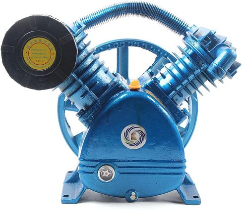 رأس مضخة ضاغط الهواء 5.5HP 21CFM 175PSI وحدة مضخة ضاغط الهواء ذات الأسطوانة المزدوجة على شكل حرف V مع دولاب الموازنة، مضخة رأس ضاغط من الحديد الزهر بأسطوانة العادم in Kuwait