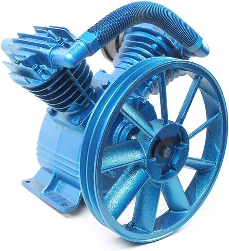 رأس مضخة ضاغط الهواء 5.5HP 21CFM 175PSI وحدة مضخة ضاغط الهواء ذات الأسطوانة المزدوجة على شكل حرف V مع دولاب الموازنة، مضخة رأس ضاغط من الحديد الزهر بأسطوانة العادم in Kuwait