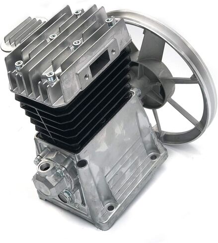 LOYALHEARTDY Air Compressor Pump Head 3HP 175PSI Twin Cylinder V Style Air Compressor Pump Replacement, Exhaust Cylinder Cast Iron Compressor Head Pump,Blue in Kuwait