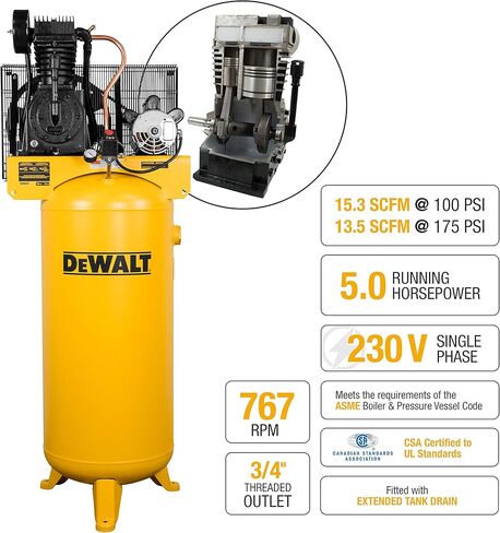 DeWalt DXCMV5076055 60 gallon 5 hp Two Stage Air Compressor in Kuwait