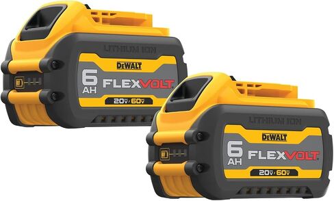 بطاريات DEWALT 20V/60V MAX*، Premium، 6.0-Ah، عبوتان (DCB606-2) in Saudi Arabia