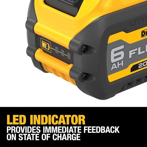 بطاريات DEWALT 20V/60V MAX*، Premium، 6.0-Ah، عبوتان (DCB606-2) in Saudi Arabia