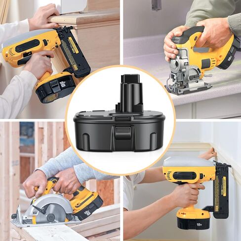بطارية بديلة من FirstPower 4.0Ah 18V DC9096 DC9098 - متوافقة مع أدوات الطاقة اللاسلكية Dewalt 18V XPR DC9096 DC9098 DC9099 DW9095 DW9096 DW9098 DE9038 عبوتان in Kuwait