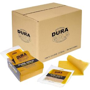 Dura-Gold - أقمشة ذهبية نقية فائقة الجودة - خرق تك (صندوق مكون من 12 قطعة) - درجة احترافية لأعمال النجارة والرسامين - تزيل الغبار وجزيئات الصنفرة وتنظف الأسطح - خالية من الشمع والسيليكون، ومضادة للكهرباء الساكنة in Kuwait