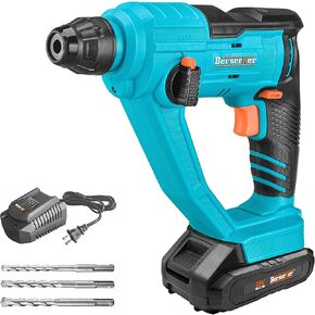 Berserker 20V Cordless 11/16" SDS-Plus Rotary Hammer Drill with 2.0Ah Lithium-Ion Battery Operated and Fast Charger, 2 Functions Variable Speed Sub-Compact Rotomartillo-Including 3 Drill Bits in Kuwait
