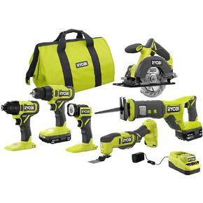 طقم كومبو لاسلكي 18 فولت من RYOBI ONE+ PCL1600K2 مع بطارية 1.5 أمبير ساعة، بطارية 4.0 أمبير ساعي، وشاحن in Kuwait