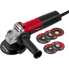 AVID POWER Angle Grinder, 7.5-Amp 4-1/2 inch Electric Grinder Power Tools with Grinding and Cutting Wheels, Flap Disc and Auxiliary Handle for Cutting, Grinding, Polishing and Rust Removal - Red in Kuwait