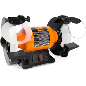 WEN BG4286 3-Amp 8-Inch Slow Speed Bench Grinder, Orange,black