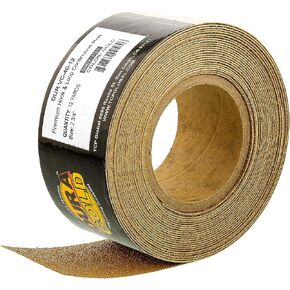 Dura-Gold Premium - 1500 Grit Green Film - Hook & Loop Backing Longboard Continuous Sandpaper Roll, 2-3/4" Wide, 12 Yards Long - For Automotive Detailing, Fine Color Sanding, Long Board Sander Blocks