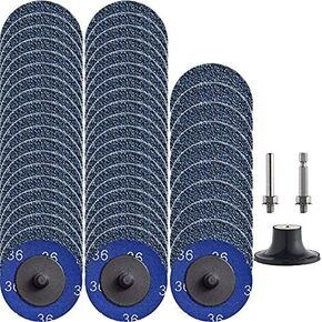 Miroku 50Pcs P36 2-inch Quick Change Discs Set, Zirconia Sanding Discs with 1/4" Holder, for Die Grinder Surface Prep Strip Grind Polish Finish Burr Rust Paint Removal in Saudi Arabia