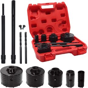 DEHUIWI Concrete Hole Saw Kit, 9PCS Masonry Hole Saw 4 Inch SDS Plus Max Bit Shank for Cement Brick Wall, Carbide Hole Saw Kit 30 40 65 80 100 MM, Concrete Core Bit Set for Brick, Cement, Stone in Saudi Arabia