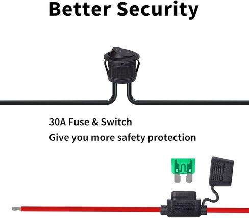 Power Wheels Adapter for Dewalt 20V Battery Adapter, 20V Power Wheels Battery Converter Kit with Fuses Holder and Switch, Wire Terminals, 12AWG Wire for RC Car Toys Truck Adapter Set (1 Pack) in Kuwait