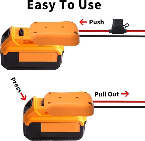 Power Wheels Adapter for Dewalt 20V Battery Adapter, 20V Power Wheels Battery Converter Kit with Fuses Holder and Switch, Wire Terminals, 12AWG Wire for RC Car Toys Truck Adapter Set (1 Pack) in Kuwait