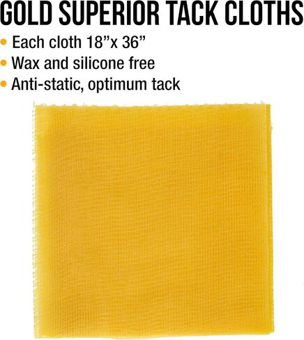 Dura-Gold - Pure Gold Superior Tack Cloth (Pack of 12), Woodworking, Automotive Paint, Tack Cloth Autobody Painting, Painters Cloths, Dust Rags, Stain Rags, Wood Staining Pads, Tac Cloths, Tacky Towel in Saudi Arabia